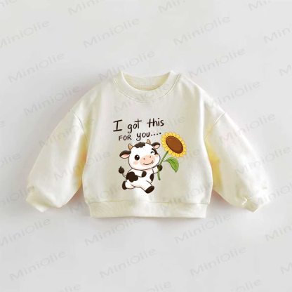 I GOT THIS FOR YOU…… Baby Toddler Cream Sweatshirt - Cream - 3-5T - image 1