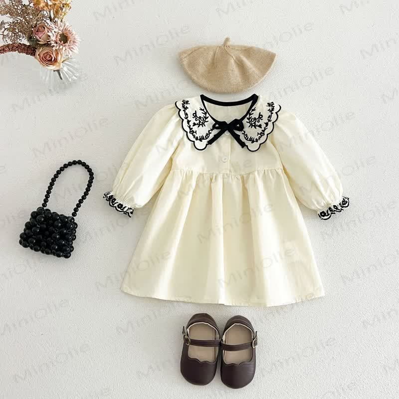 Baby Toddler Bow Long Sleeve Dress - image 5