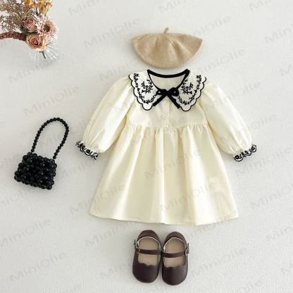 Baby Toddler Bow Long Sleeve Dress - image 5