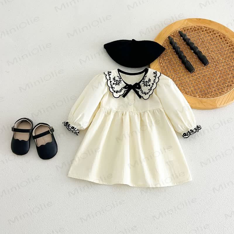 Baby Toddler Bow Long Sleeve Dress - image 3