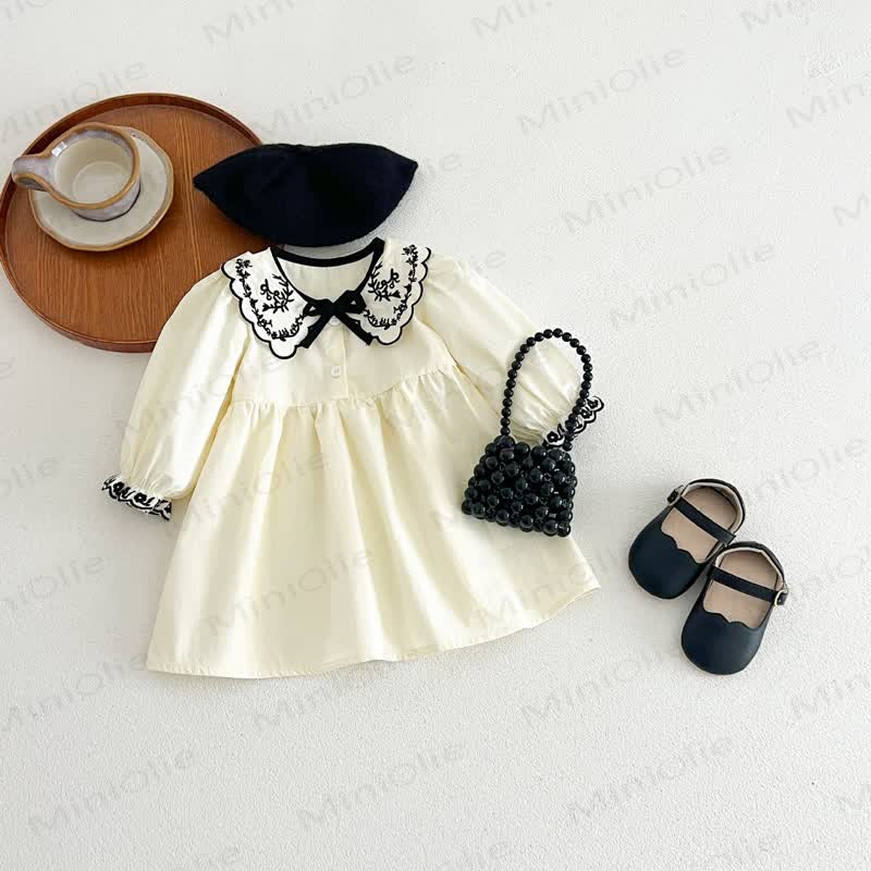 Baby Toddler Bow Long Sleeve Dress - image 4