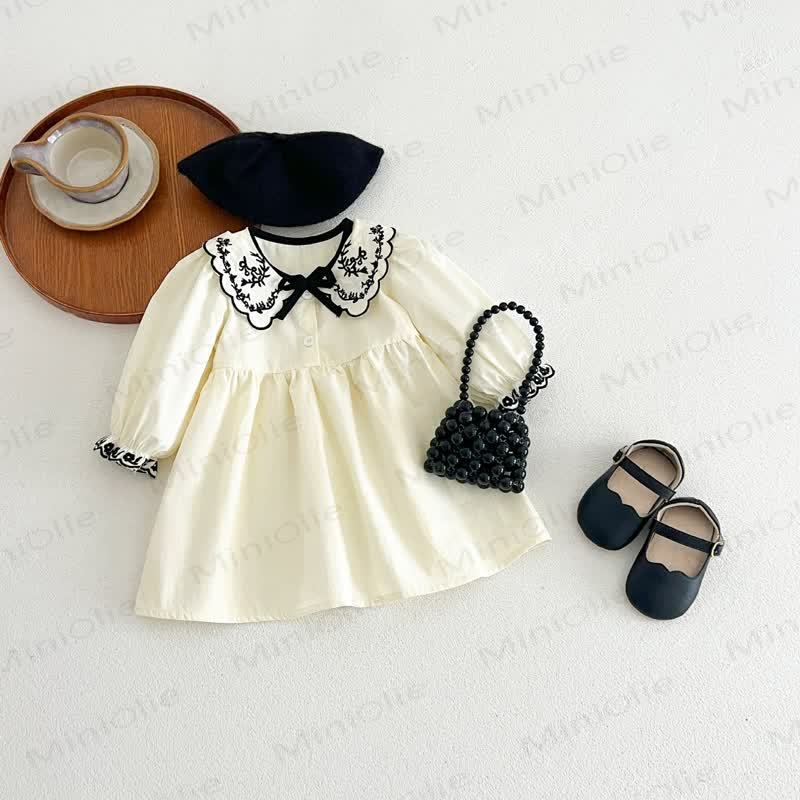 Baby Toddler Bow Long Sleeve Dress - image 4