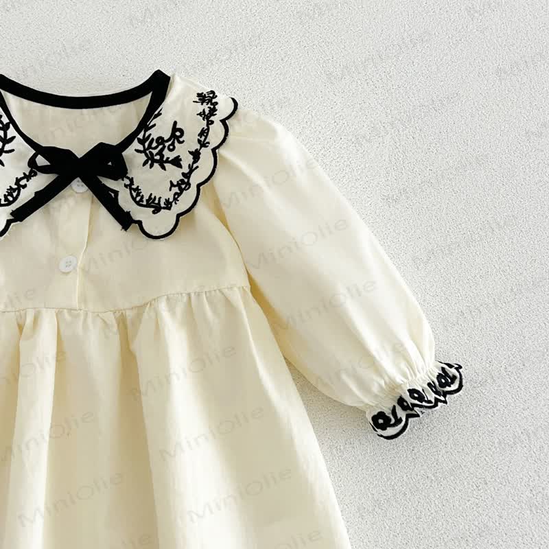 Baby Toddler Bow Long Sleeve Dress - image 8