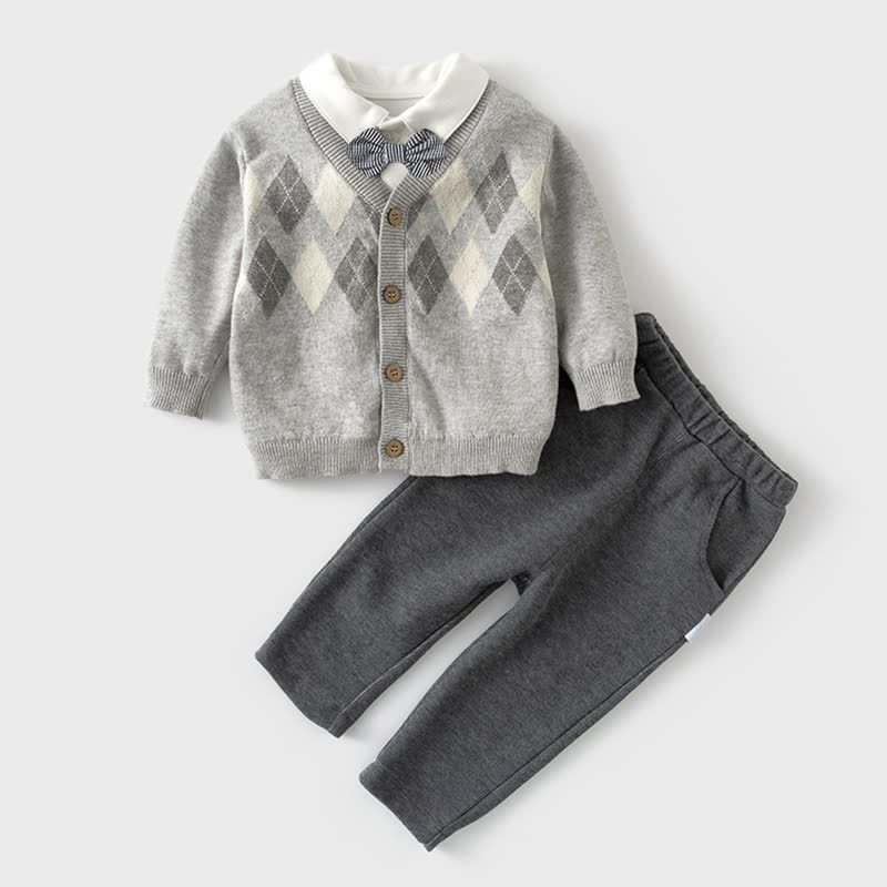 Baby Toddler Boys Shirt and Pants Set or Gentleman Cardigan - image 1