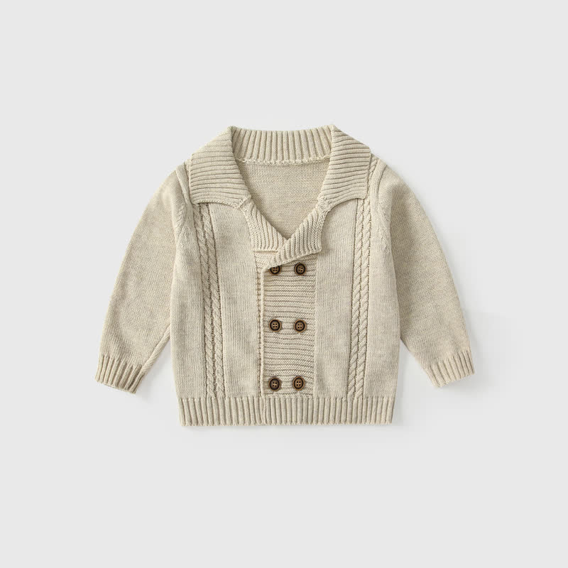 Baby Toddler Boys Shirt and Pants Set or Gentleman Cardigan - Beige - 3-4T - image 5