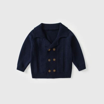 Baby Toddler Boys Shirt and Pants Set or Gentleman Cardigan - Navy - 3-4T - image 6