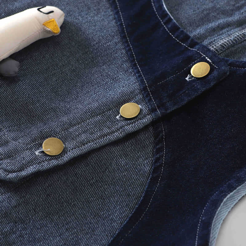 Baby Toddler Goose Shirt and Denim Layered 3-piece Set - image 4