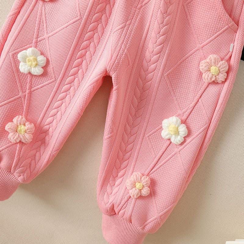 Baby Toddler Girls Floral Knit Top and Pants 2-piece Set - image 6