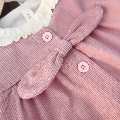 Toddler Baby Girl Bow Ruffle Collar Top and Pants 2-piece Set - image 5