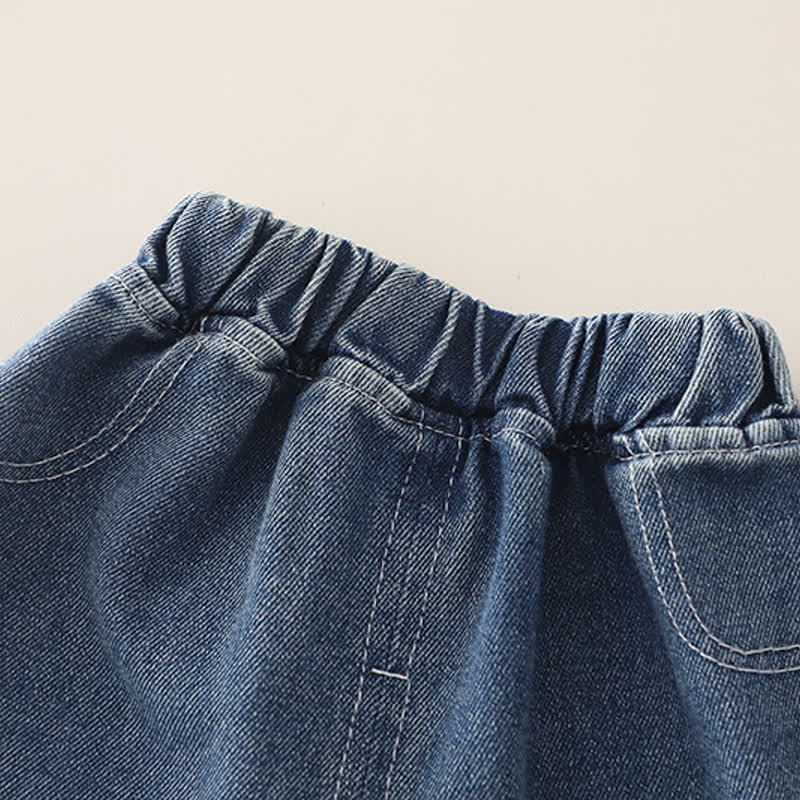 Toddler Girl Big Bow Sweatshirt and Denim Pants 2-piece Set - image 10