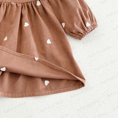 Baby Toddler Heart Print Peter Pan Collar Dress - image 14