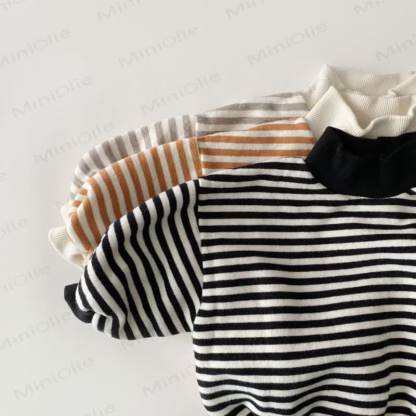 Baby Stripe Mock Neck Top - image 4