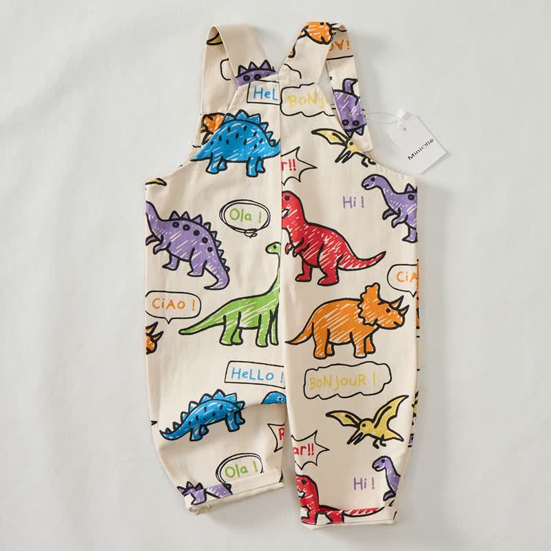 Baby Toddler Dinosaur All-Over Print Overalls - image 2