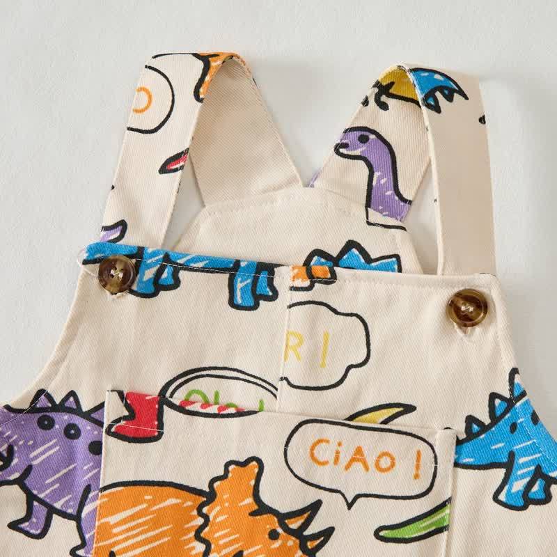 Baby Toddler Dinosaur All-Over Print Overalls - image 3