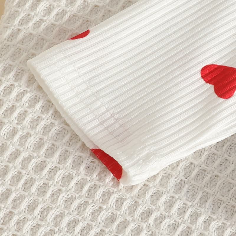 Baby Girl Heart Print Top and Skirt Set with Headband - image 7