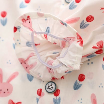 Baby Toddler Girl Bunny Print Peter Pan Top and Pants 2-piece Set - image 7