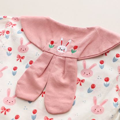 Baby Toddler Girl Bunny Print Peter Pan Top and Pants 2-piece Set - image 6
