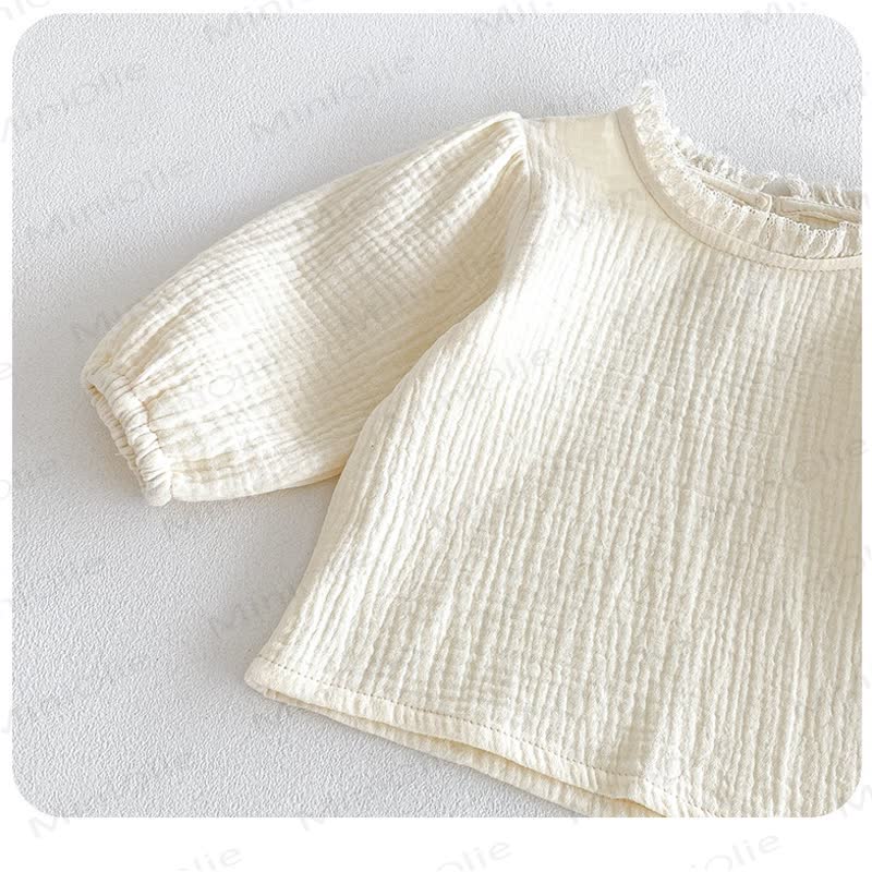Baby Burgundy Polka Dot Pinafore Dress With Blouse - image 7