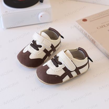 Baby First Walker Colorblock Shoes - Brown - 12-18M - image 3