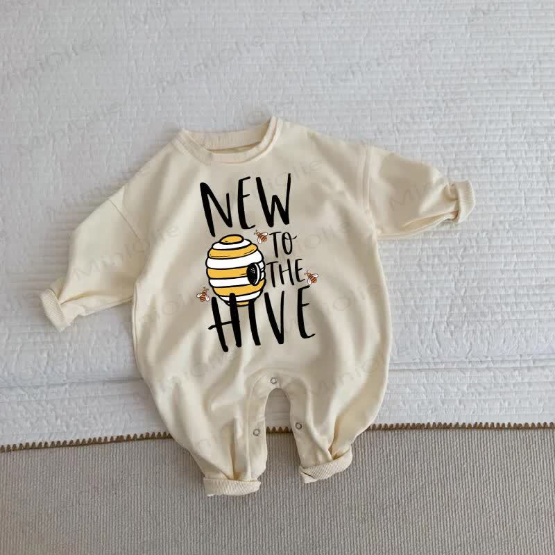 NEW TO THE HIVE Baby Toddler Bee Beige Romper - Beige - 2-3T - image 1