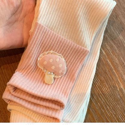 Baby Toddler Girl Sweet Ribbed Leggings - Beige - 4-5T - image 4