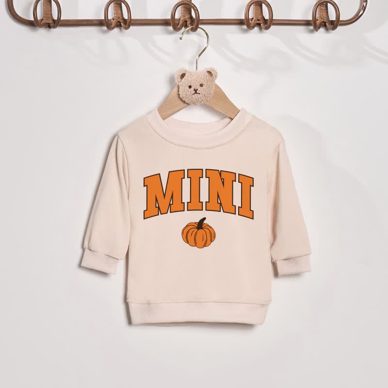 MAMA/MINI Pumpkin Family Sweatshirt  - Beige - 2-3T - image 4