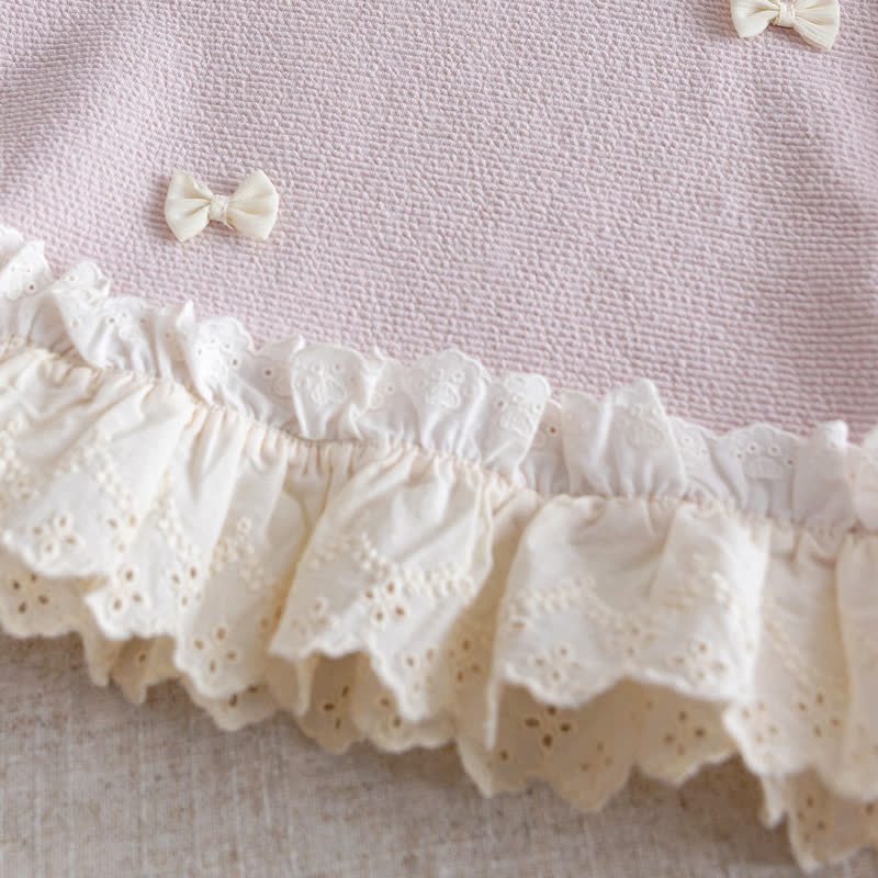 Baby Toddler Girl Pink Blush Lace Top and Pants 2-piece Set - image 5
