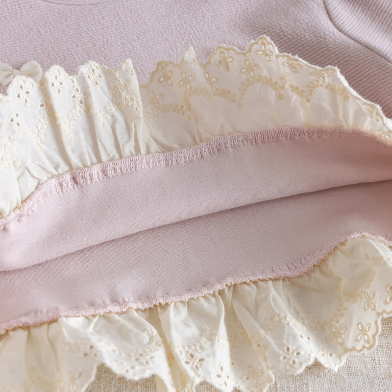 Baby Toddler Girl Pink Blush Lace Top and Pants 2-piece Set - image 6