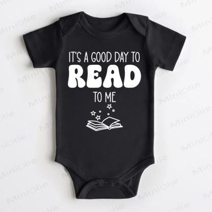 IT'S A GOOD DAY TO READ TO ME Baby Black Bodysuit - Black - 18-24M - image 1