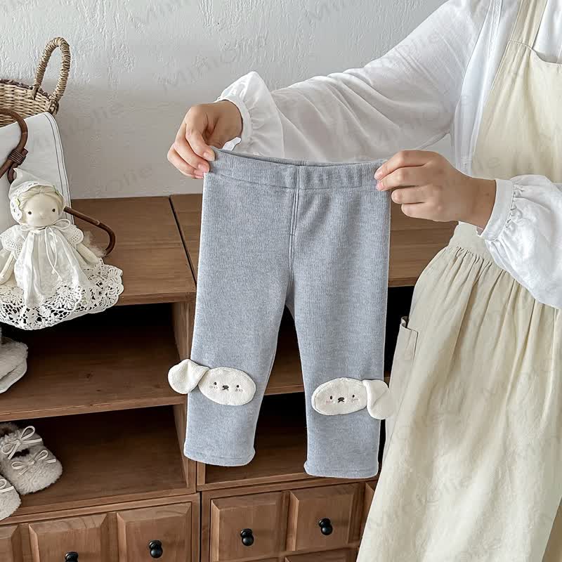 Baby Toddler Puppy Print Leggings - Gray - 3-4T - image 2