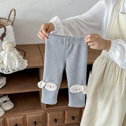 Baby Toddler Puppy Print Leggings - Gray - 3-4T - image 2