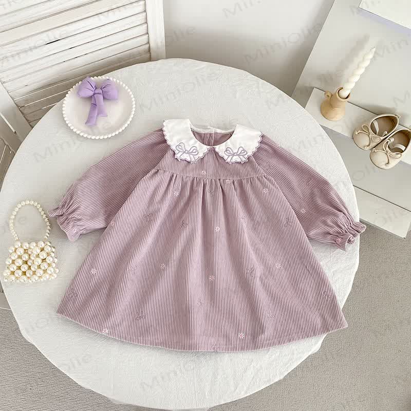 Baby Girl Corduroy Peter Pan Collar Dress and Bodysuit - image 4