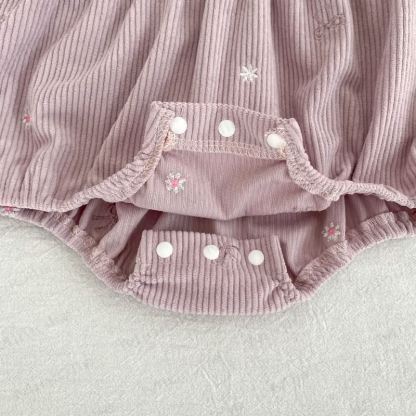 Baby Girl Corduroy Peter Pan Collar Dress and Bodysuit - image 14