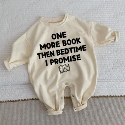 ONE MORE BOOK THEN BEDTIME I PROMISE Baby Beige Romper - Beige - 2-3T - image 1