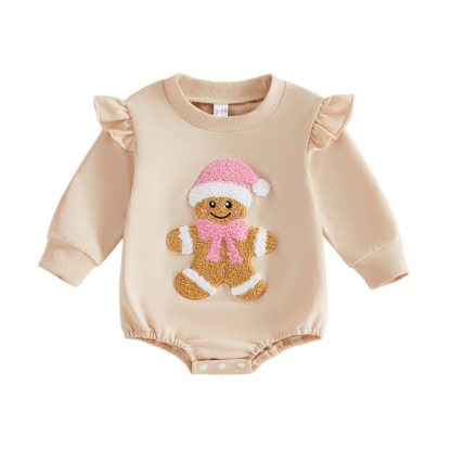 Baby Gingerbread Ruffle Bodysuit - image 3