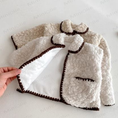 Baby Sherpa Contrast Trim Collar Jacket - image 6