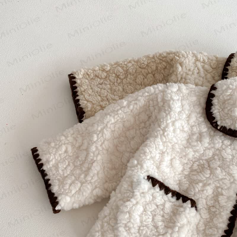 Baby Sherpa Contrast Trim Collar Jacket - image 7