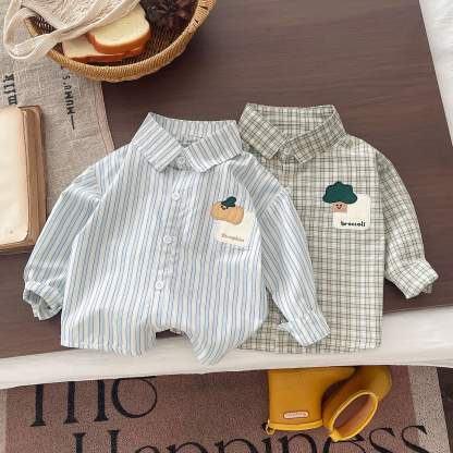 Baby Toddler Boy Plant Applique Pocket Shirt - image 1