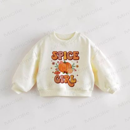 SPICE GIRL Baby Toddler Pumpkin Cream Sweatshirt - Cream - 3-5T - image 1