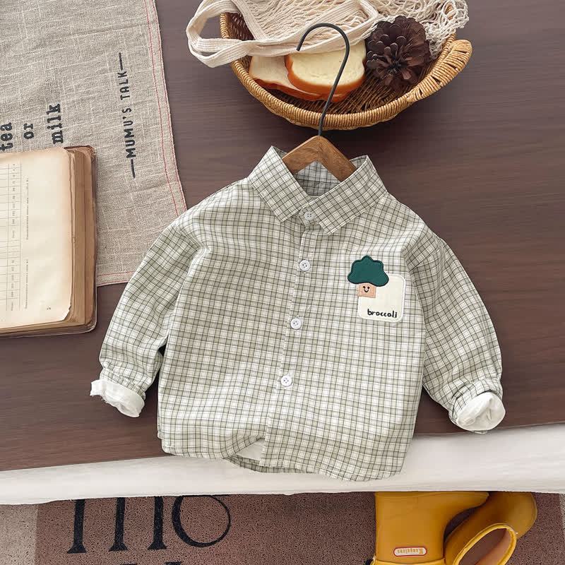 Baby Toddler Boy Plant Applique Pocket Shirt - Green - 4-5T - image 2