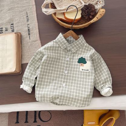 Baby Toddler Boy Plant Applique Pocket Shirt - Green - 4-5T - image 2