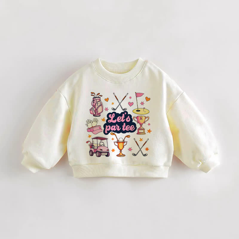 LET'S PARTEE Baby Toddler Cream Sweatshirt - Cream - 3-5T - image 1