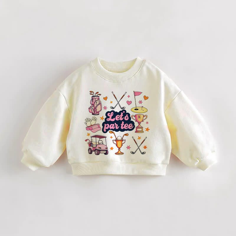 LET'S PARTEE Baby Toddler Cream Sweatshirt - Cream - 3-5T - image 1