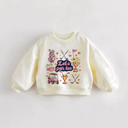 LET'S PARTEE Baby Toddler Cream Sweatshirt - Cream - 3-5T - image 1