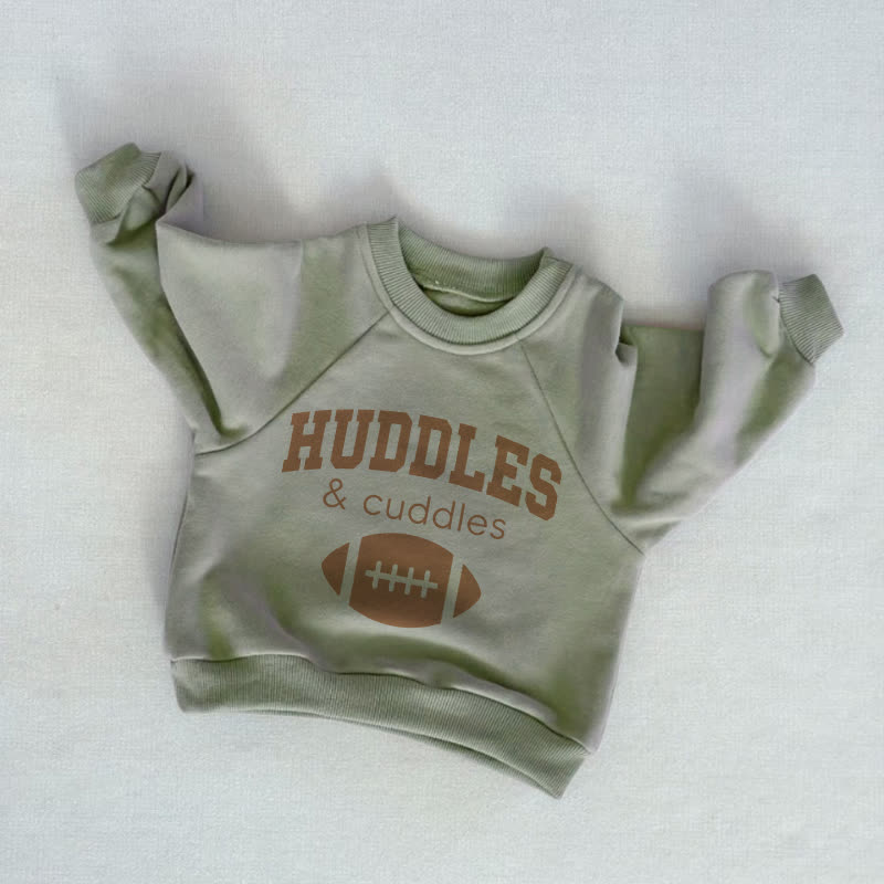 HUDDLES & CUDDLES Baby Toddler Rugby Grey Green Sweatshirt - Grey Green - 3-5T - image 1