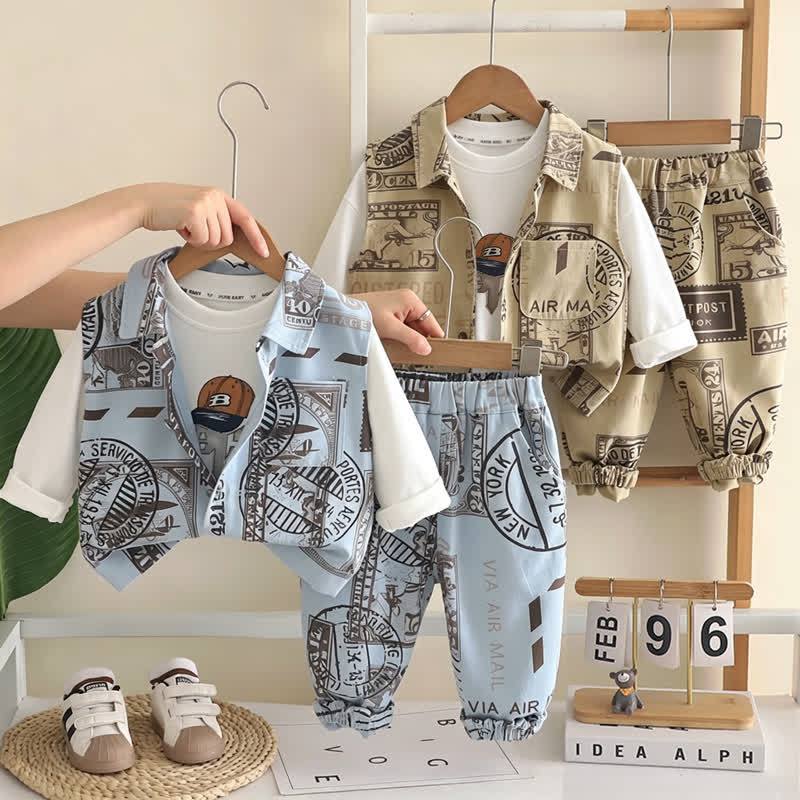 Baby Toddler Airmail Stamp Print 3-piece Set - image 1