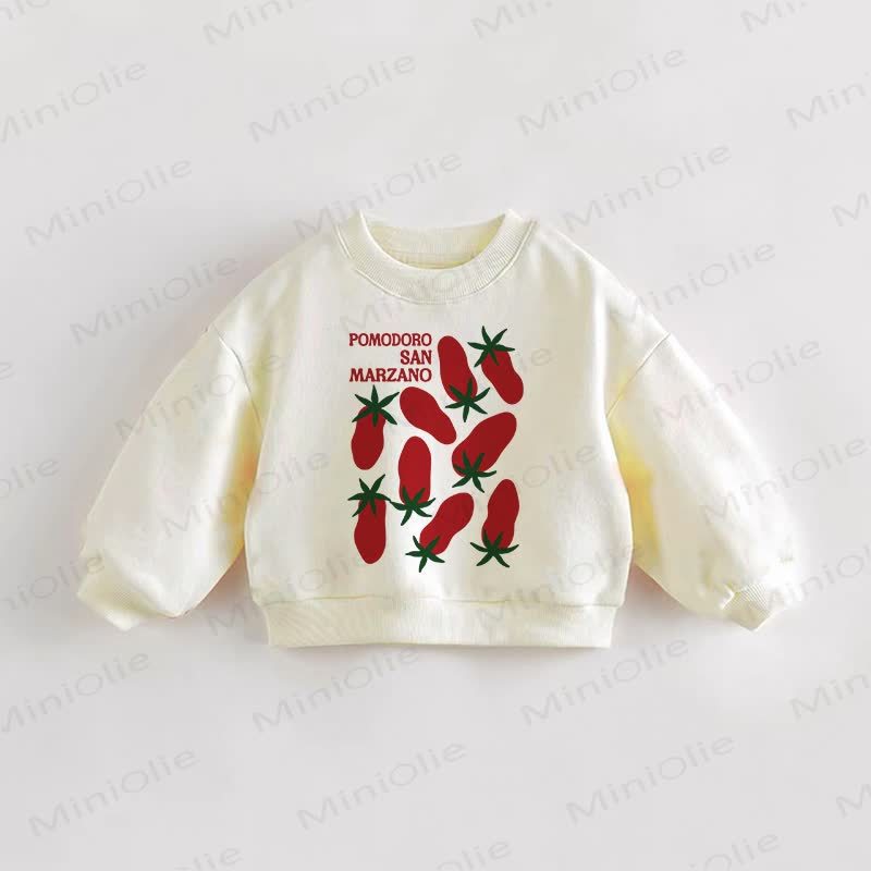  POMODORO SAN MARZANO Baby Toddler Sweatshirt - Cream - 3-5T - image 1