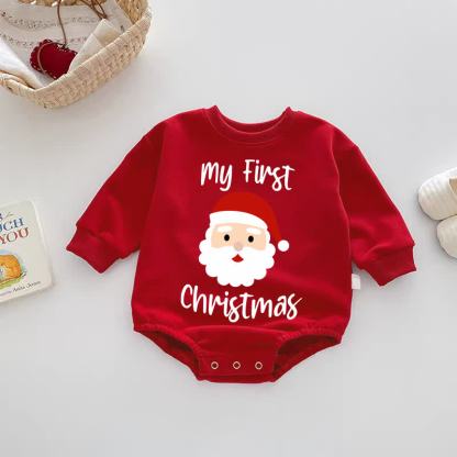 MY FIRST CHRISTMAS ME Baby Santa Claus Red Bodysuit - Red - 18-24M - image 1