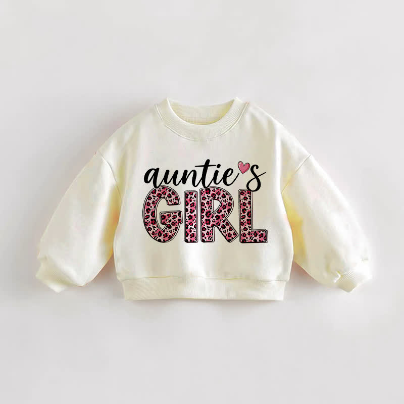 AUNTIE'S GIRL Baby Toddler Leopard Print Slogan Cream Sweatshirt - Cream - 3-5T - image 1