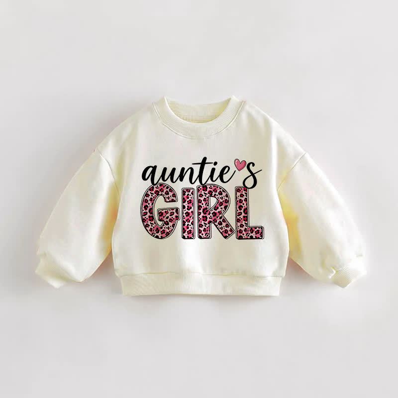 AUNTIE'S GIRL Baby Toddler Leopard Print Slogan Cream Sweatshirt - Cream - 3-5T - image 1